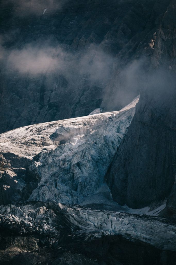 Les plus grands glaciers de la Vanoise pendant une randonnée. crédit photo : Clara Ferrand - blog Wildroad