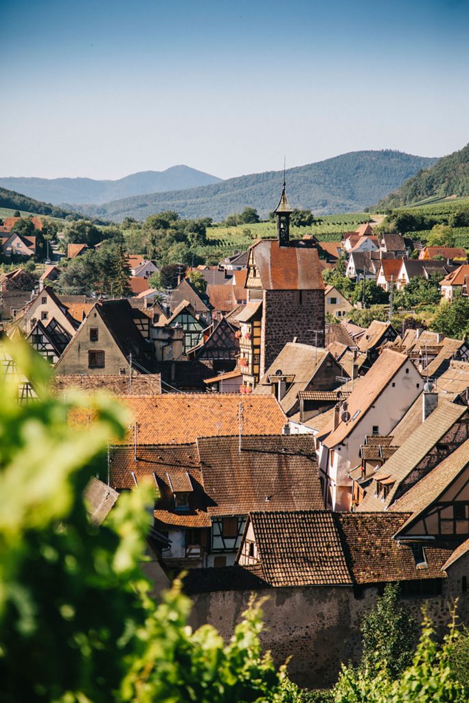 Notre itinéraire à vélo via les plus beaux villages d'Alsace comme Riquewihr. crédit photo : Clara Ferrand - blog Wildroad