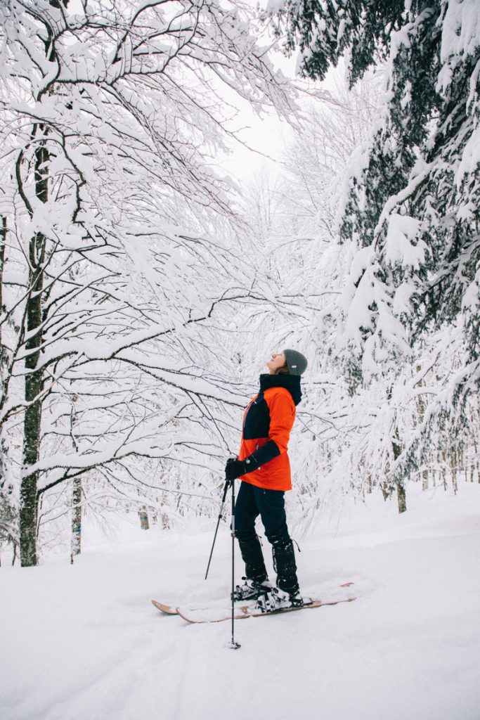 Initiation au ski-hok dans le massif des Vosges au Markstein. crédit photo : Clara Ferrand - blog WIldroad