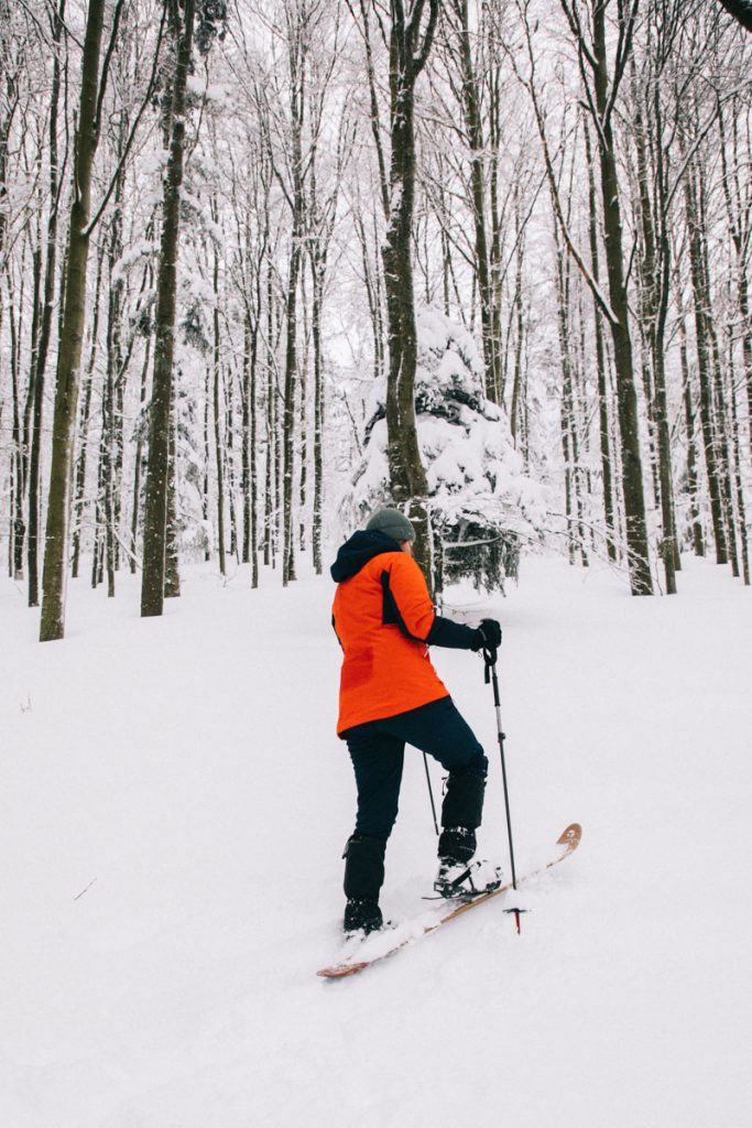 débuter et apprendre à faire du ski-hok au Markstein dans le massif des Vosges. crédit photo : Clara Ferrand - blog Wildroad