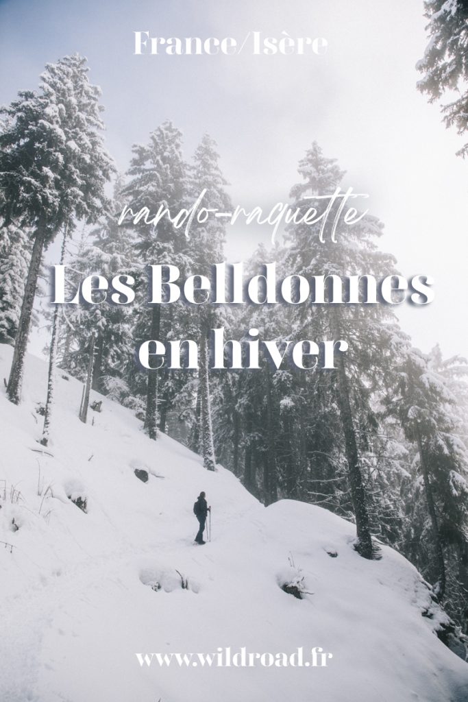 Idée d'itinéraire en raquette autour de Chambéry et de Grenoble. La randonnée de la crête de l'évêque au départ de la station du Collet d'Allevard dans les Belledonnes. crédit photo : Clara Ferrand -blog Wildroad #belledonne #france #alpes #randonnée #hiver #raquette #isere #colletdallevard