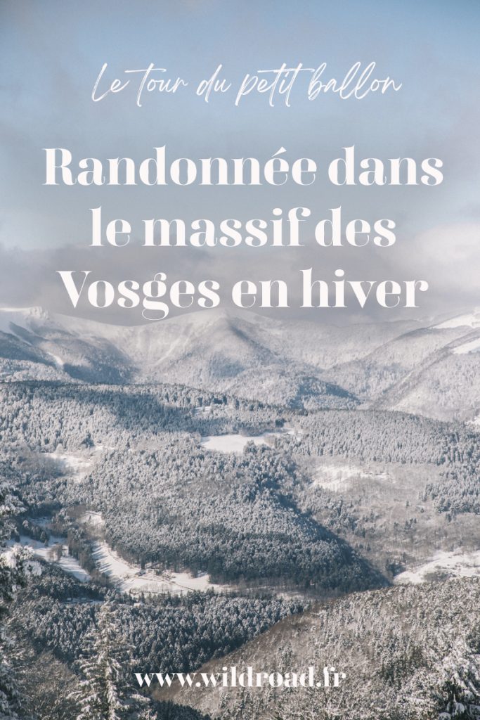 La randonnée du tour du Petit Ballon en hiver dans le massif des Vosges. Accédez au plus beaux panorama durant cette randonnée au départ de Hilsen, dans les hauteurs de Linthal. crédit photo : Clara Ferrand - blog Wildroad #massifdesvosges #petitballon #hiking #randonnee #alsace