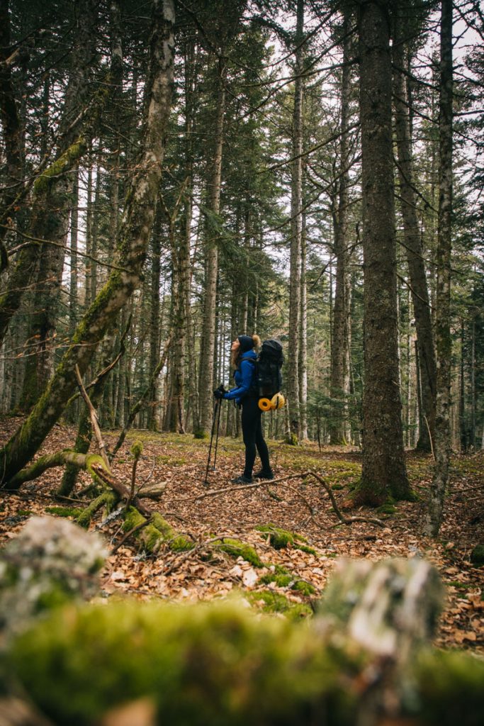 L'itinéraire du GR3 dans les monts du Forez sur 50 km. crédit photo : Clara Ferrand - blog Wildroad