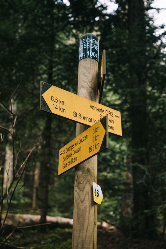 Les varient du GR3 dans la Loire. crédit photo : Clara Ferrand - blog Wildroad