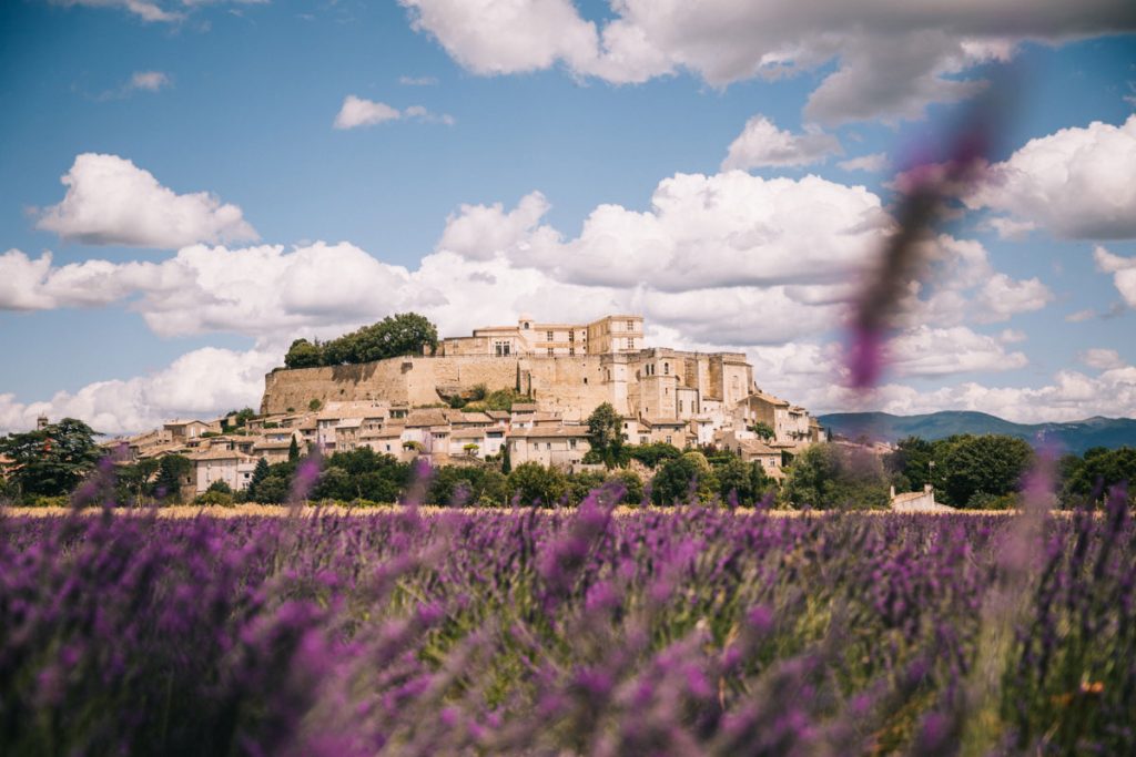 Le fameux champ de lavande du village de Grignan dans la Drôme Provençale. crédit photo : Clara Ferrand - blog WIldroad