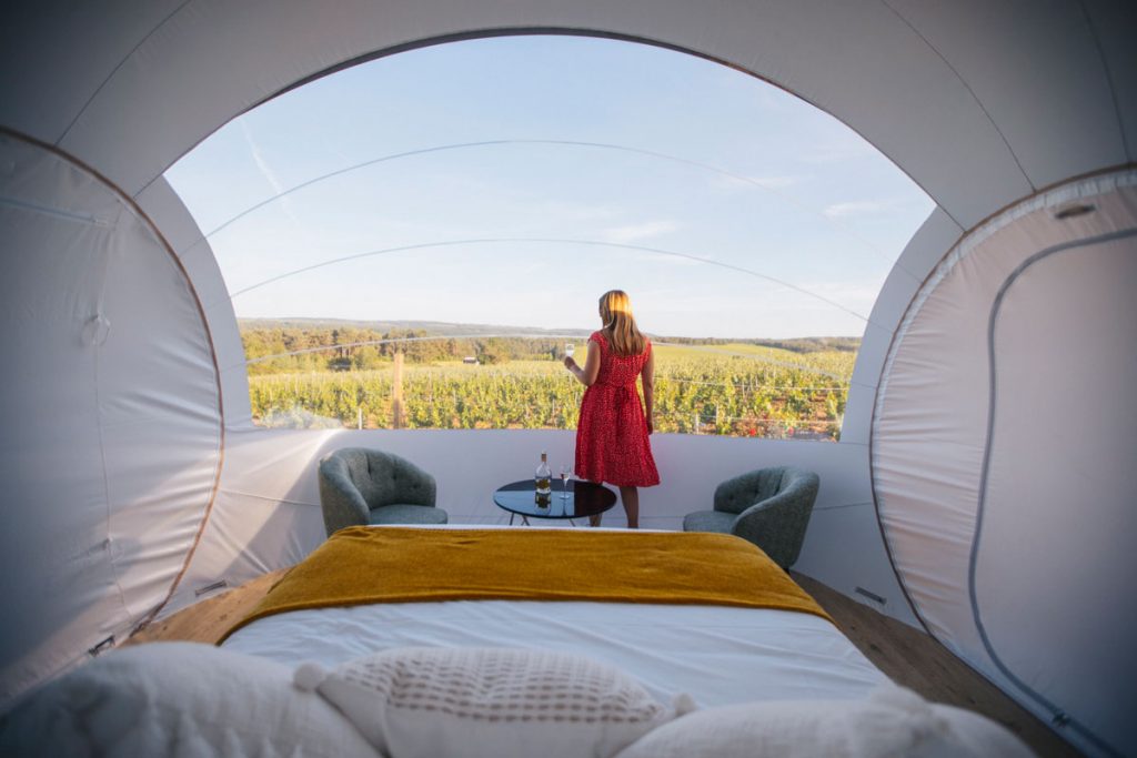 Nuit insolite dans une bulle sur la route du Champagne. crédit photo : Clara Ferrand - blog WIldroad