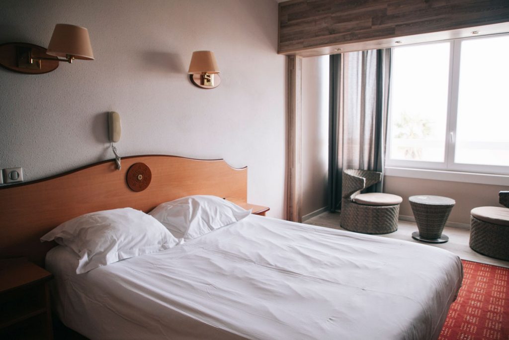 Hébergement à l'hôtel Méditerranée à Port-la-Nouvelle. crédit photo : clara Ferrand - blog WIldroad