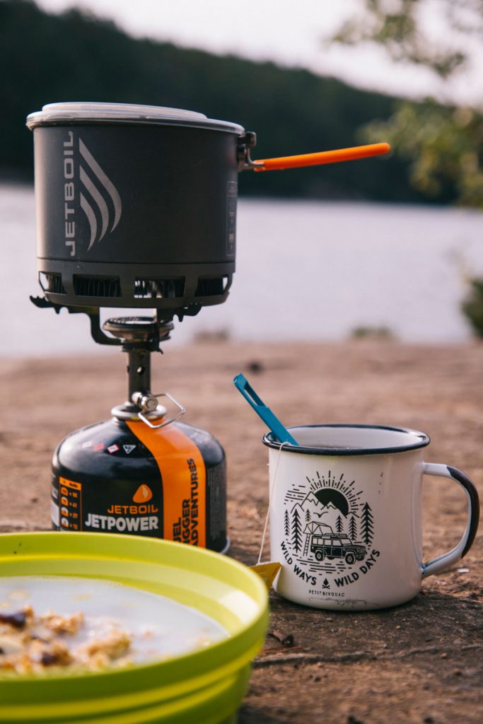 Le jetboil pour faire à manger pendant son séjour en suède. crédit photo : Clara Ferrand -blog Wildroad