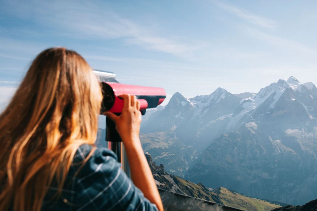 Le plus beau panorama des Alpes Suisse depuis le Schilthorn. crédit photo : Clara Ferrand - blog Wildroad
