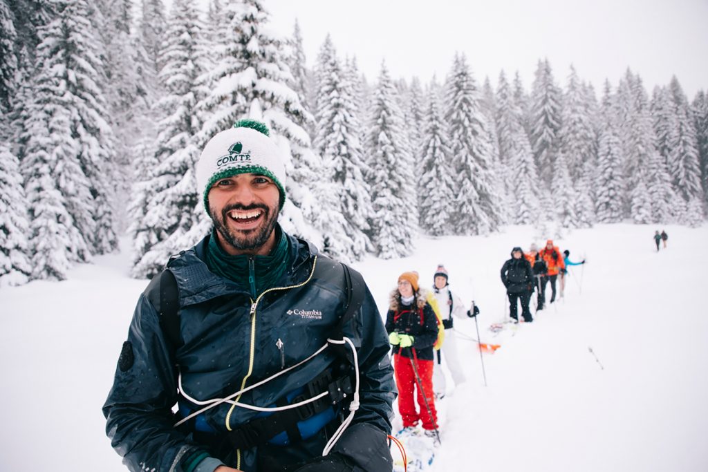 Le capitaine Rémi et les participants du week-end initiation bivouac dans le Jura avec Chilowe. crédit photo : Clara Ferrand.- blog Wildroad
