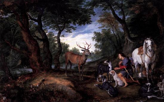 La vision de Saint-Hubert, tableau 