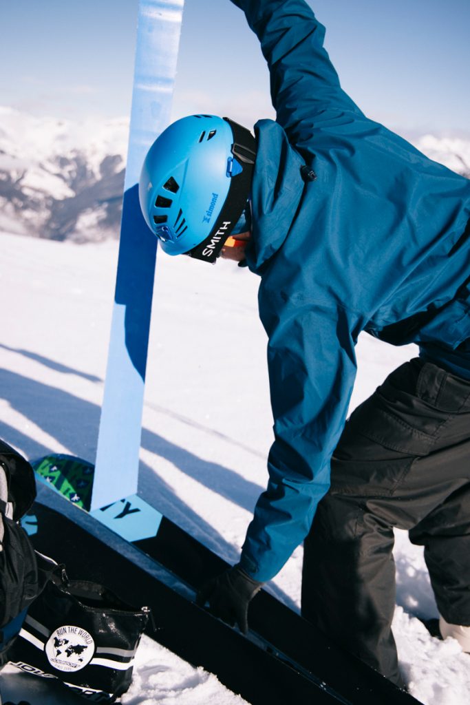 Les peaux de phoque synthétique en ski de randonnée. crédit photo : Clara Ferrand - blog Wildroad