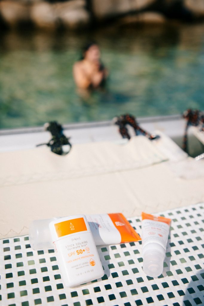 Les creme solaire naturelle pour la preservation de l'environnement. crédit photo : Clara Ferrand - blog Wildroad