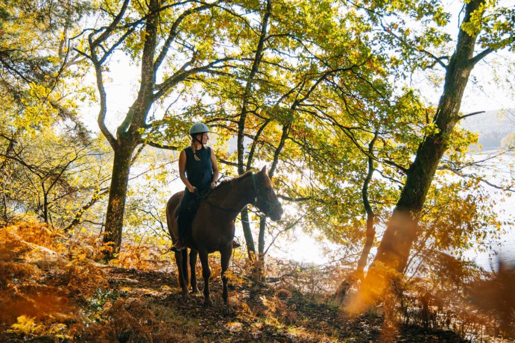 Faire du cheval autour du lac de Vassivière en Creuse. crédit photo : Clara Ferrand - blog Wildroad