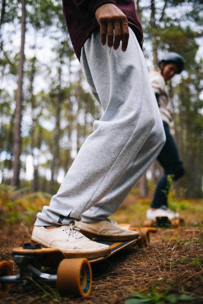 Débuter en skate ou longboard avec le landpaddle. crédit photo : Clara Ferrand - blog Wildroad