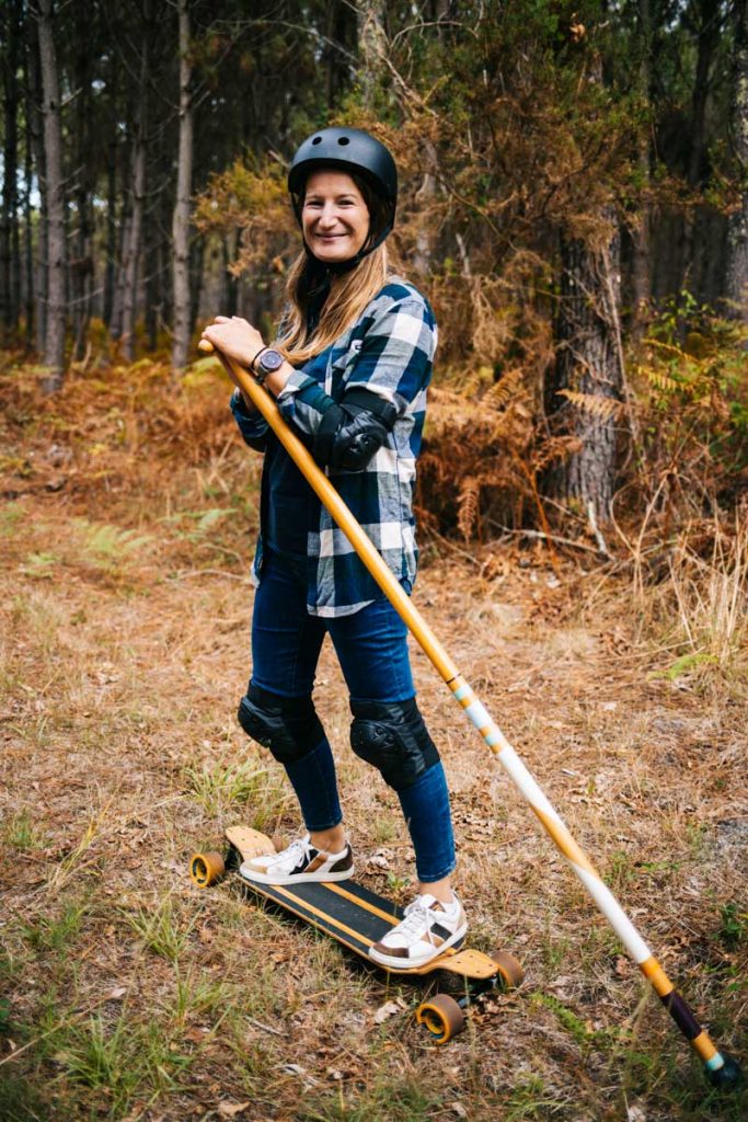 Activité à faire dans les landes : s'initier au landpaddle. crédit photo : Clara Ferrand - blog Wildroad