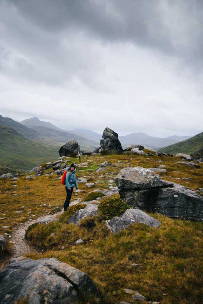 Curragh more stone Row dans la black Valley. crédit photo : Clara Ferrand - blog Wildroad