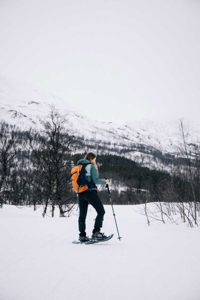 Randonnée en raquette de Vartohytta à Lyngen. crédit photo : Clara Ferrand - blog Wildroad