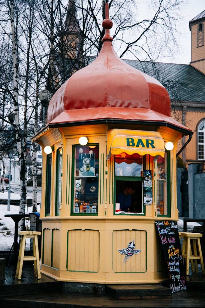 Le plus petit restaurant street food du monde à Tromso. crédit photo :Clara Ferrand - blog Wildroad