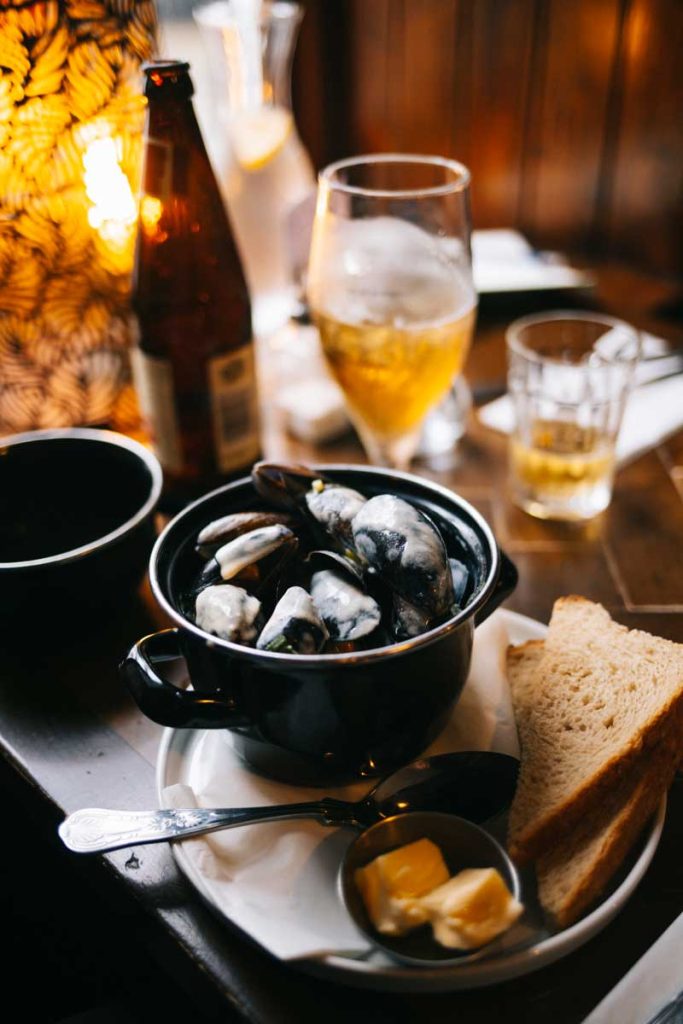 Les moules à la sauce Guiness de the Cove bistro. crédit photo : Clara Ferrand - blog Wildroad