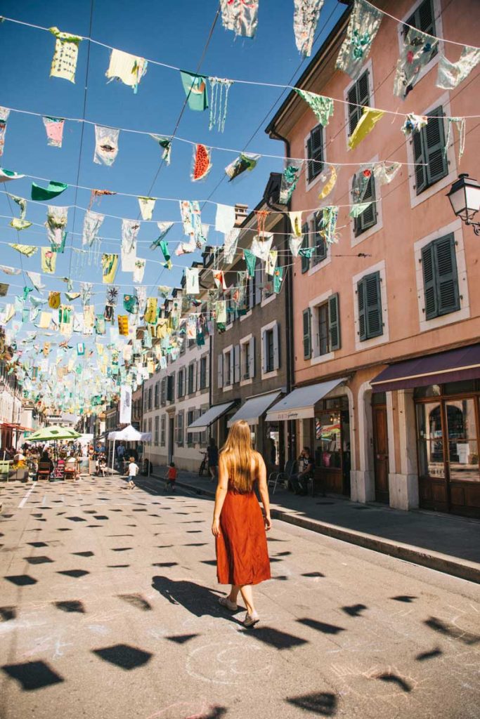 La ville de Carouge dans le canton de Genève. crédit photo : Clara Ferrand - blog Wildroad