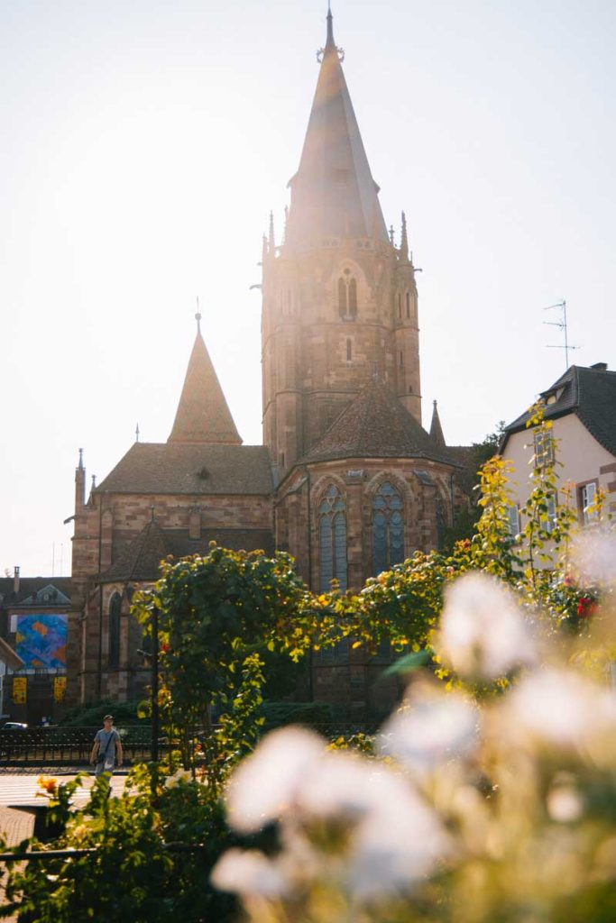 L'abbatiale de Wissembourg au départ du GR53. crédit photo : Clara Ferrand - blog Wildroad