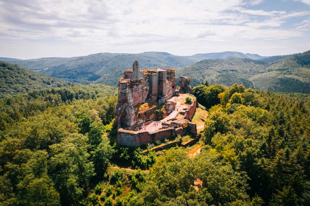 Le chateau fleckenstein dans les vosges du Nord. crédit photo : Clara Ferrand - blog Wildroad