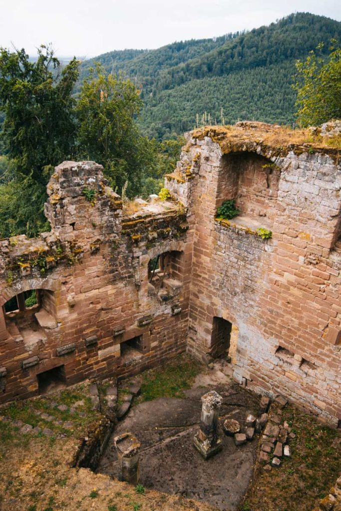 Les ruines du château du nouveau Windstein. crédit photo : Clara Ferrand - blog Wildroad