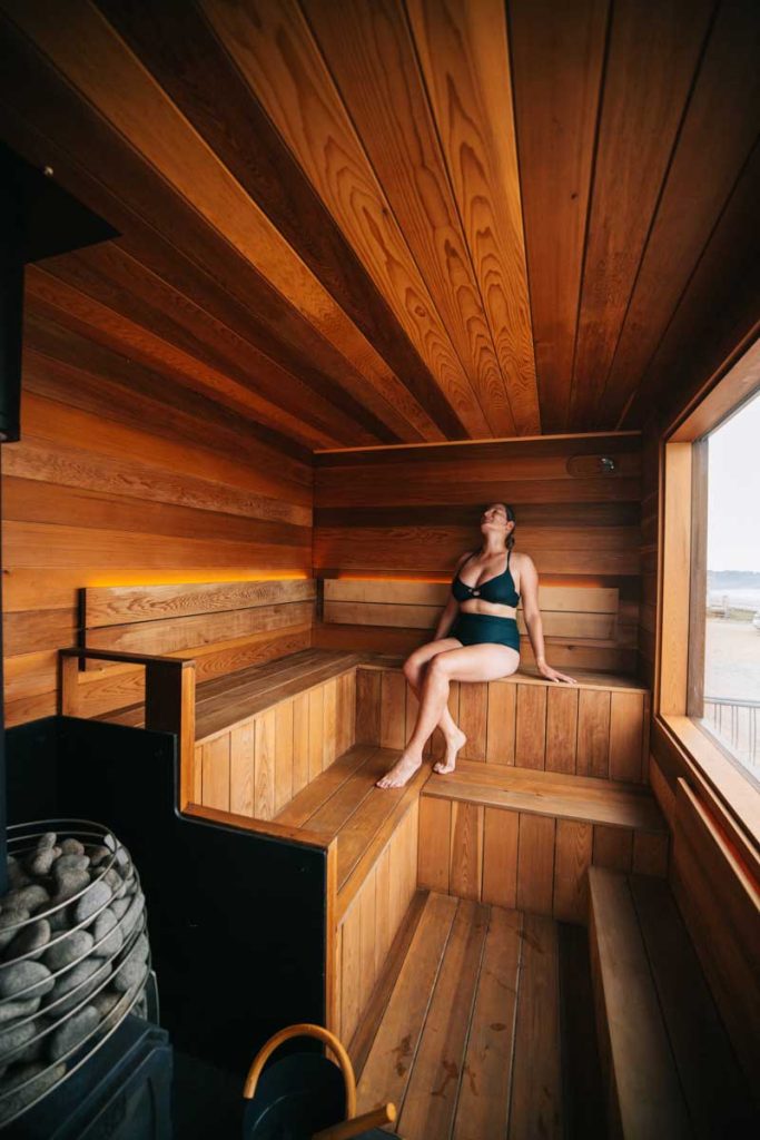 Week-end détente à Jersey séance de sauna à st-Ouen's bay. crédit photo : Clara Ferrand - blog Wildroad