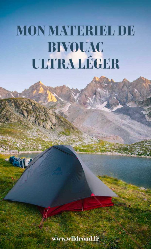Mon materiel de bivouac ultra léger/ crédit photo : Clara Ferrand - blog Wildroad
