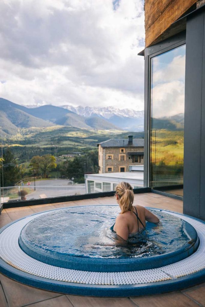 Le spa de l'écoresort Cerdanya en Catalogne. Crédit Photo : Clara Ferrand - Blog Wildroad