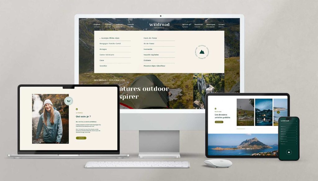 La refonte blog wildroad par la graphiste Marion Carlier