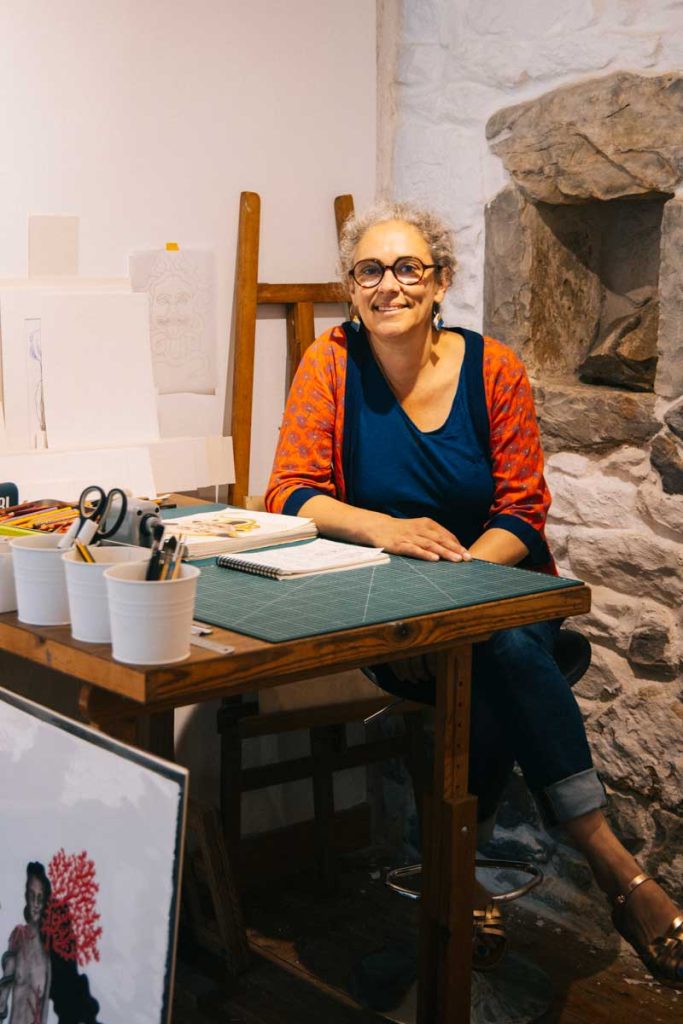 Artiste à Camaret-sur-mer. crédit photo : Clara Ferrand - blog Wildroad