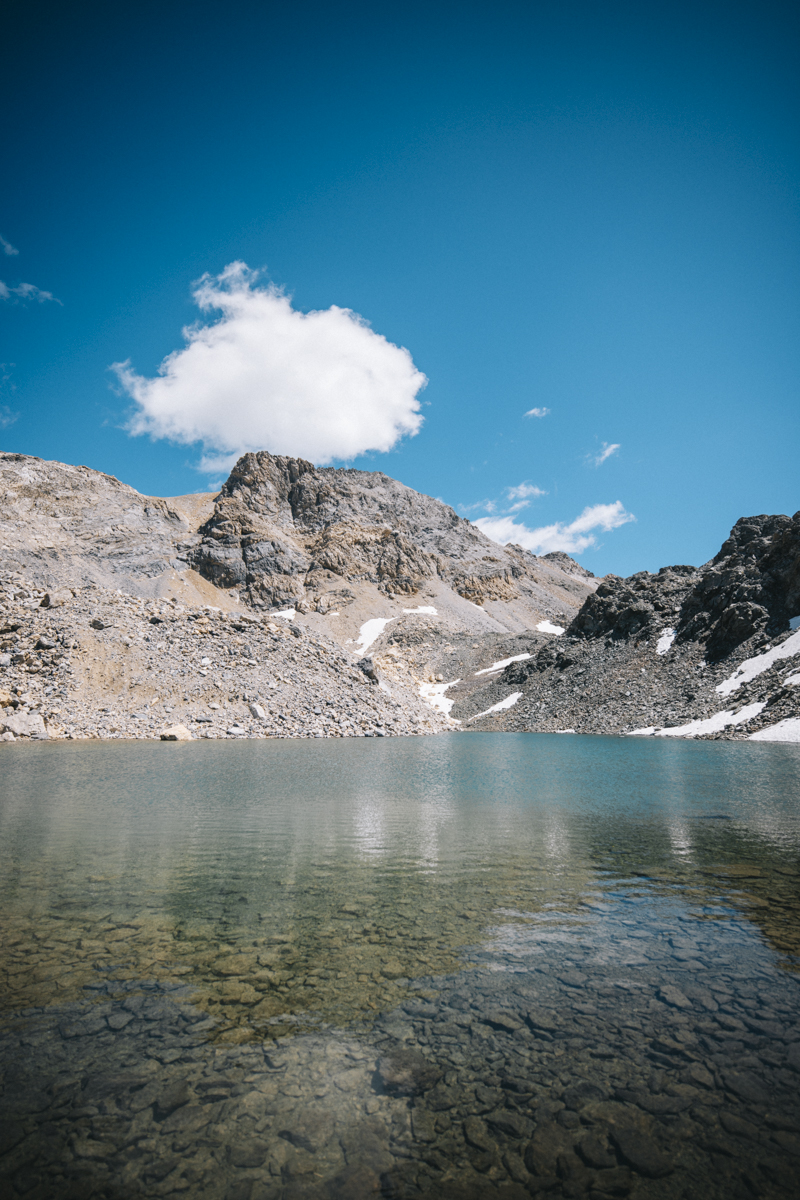 2 jours de rando-bivouac en Vanoise : lac des monts Roua et glacier de Gébroulaz. crédit photo : Clara Ferrand