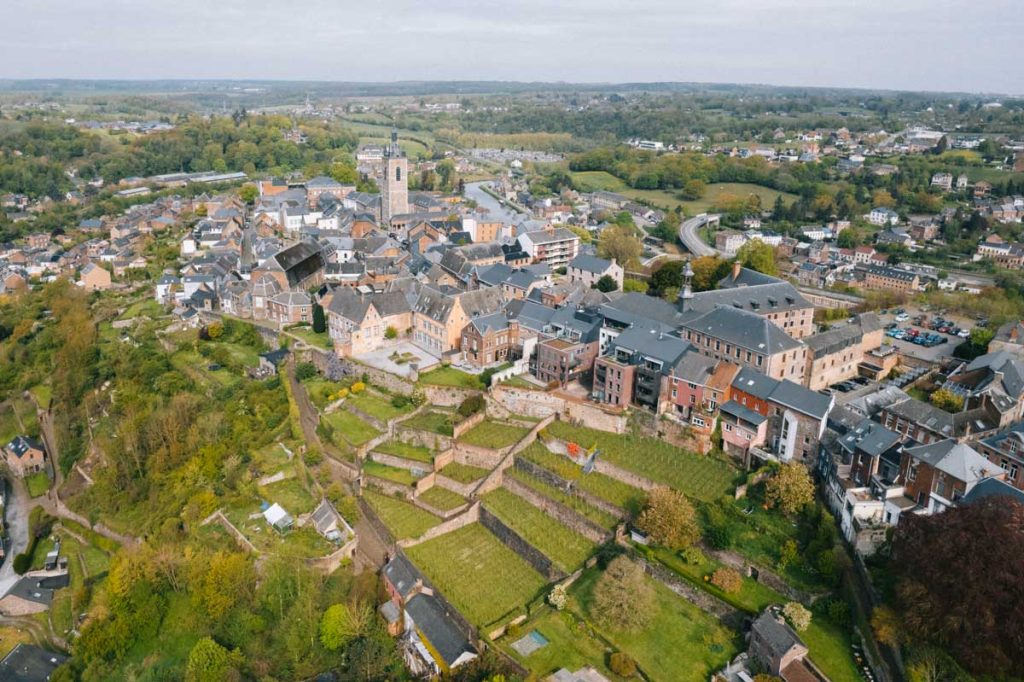 Les jardins suspendues de Thuin dans la province de Hainaut. crédit photo : Clara Ferrand - blog Wildroad